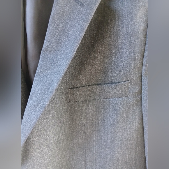 Banana Republic 46R Gray Wool blend Suit Jacket Tailored Slim Fit Made in Egypt - Picture 5 of 16